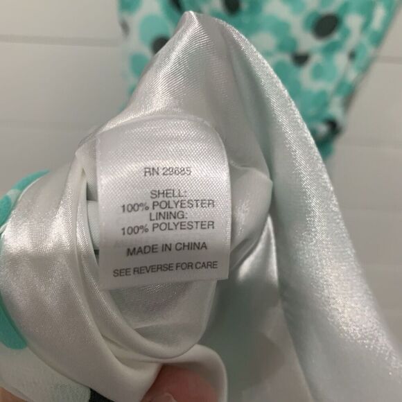 Pendleton | Dress Midi Polka Dot Fit and Flare Lined Tie Waist- Size 14 Petite - Picture 7 of 8